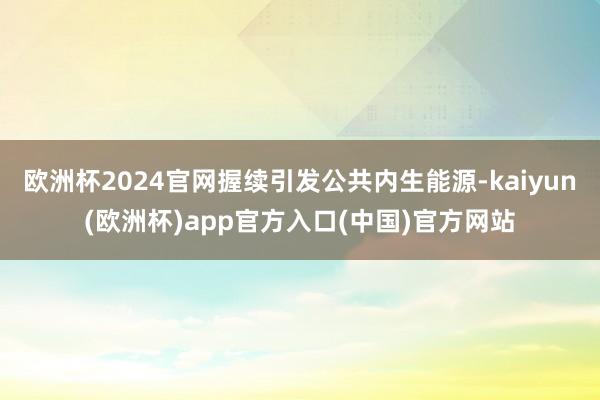 欧洲杯2024官网握续引发公共内生能源-kaiyun(欧洲杯)app官方入口(中国)官方网站