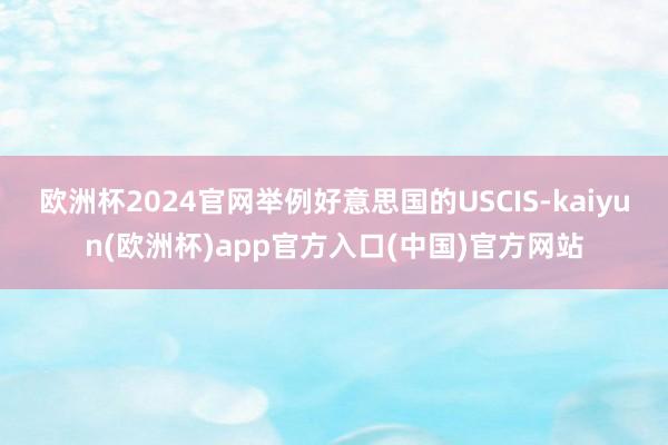 欧洲杯2024官网举例好意思国的USCIS-kaiyun(欧洲杯)app官方入口(中国)官方网站