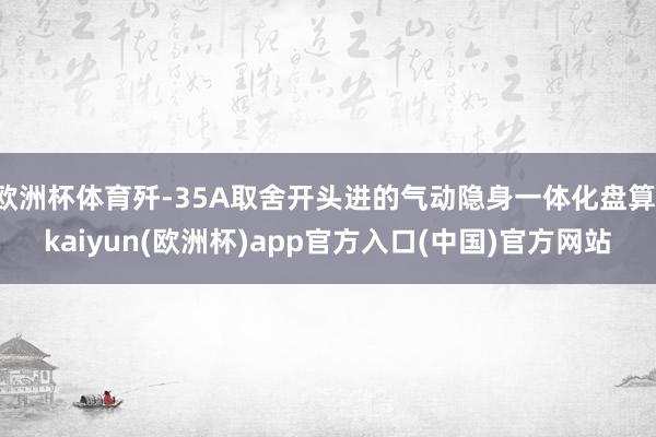 欧洲杯体育歼-35A取舍开头进的气动隐身一体化盘算-kaiyun(欧洲杯)app官方入口(中国)官方网站