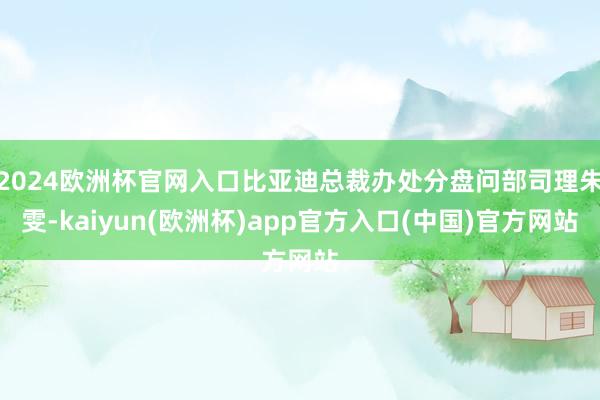 2024欧洲杯官网入口比亚迪总裁办处分盘问部司理朱雯-kaiyun(欧洲杯)app官方入口(中国)官方网站