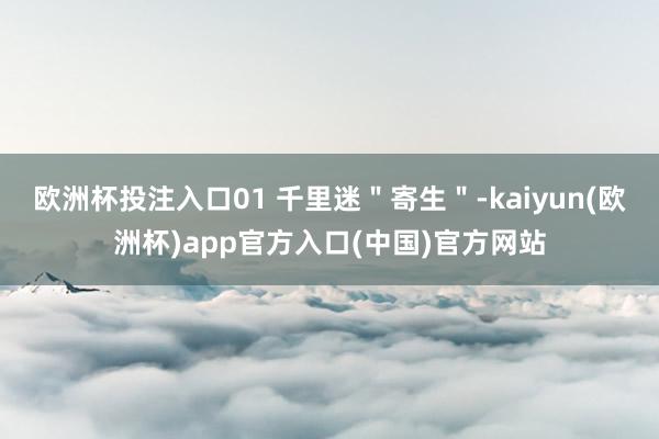 欧洲杯投注入口01 千里迷＂寄生＂-kaiyun(欧洲杯)app官方入口(中国)官方网站