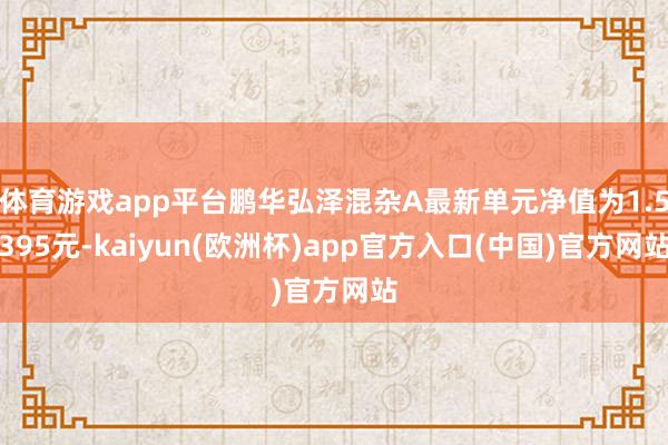 体育游戏app平台鹏华弘泽混杂A最新单元净值为1.5395元-kaiyun(欧洲杯)app官方入口(中国)官方网站