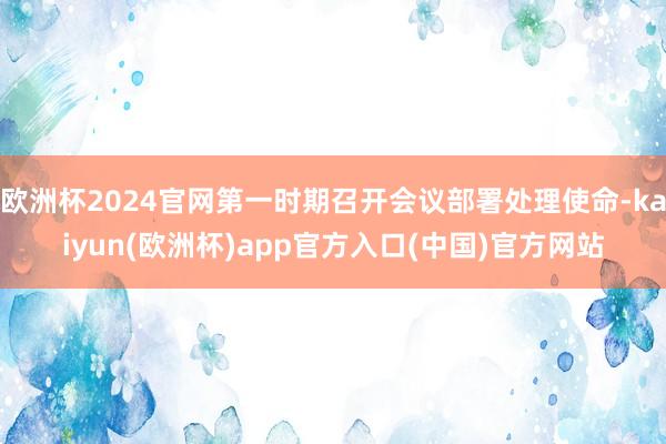 欧洲杯2024官网第一时期召开会议部署处理使命-kaiyun(欧洲杯)app官方入口(中国)官方网站