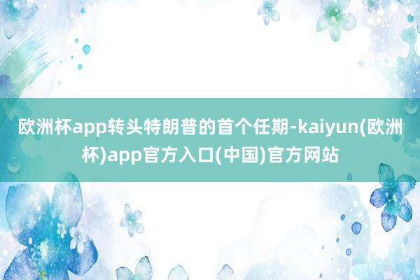 欧洲杯app转头特朗普的首个任期-kaiyun(欧洲杯)app官方入口(中国)官方网站