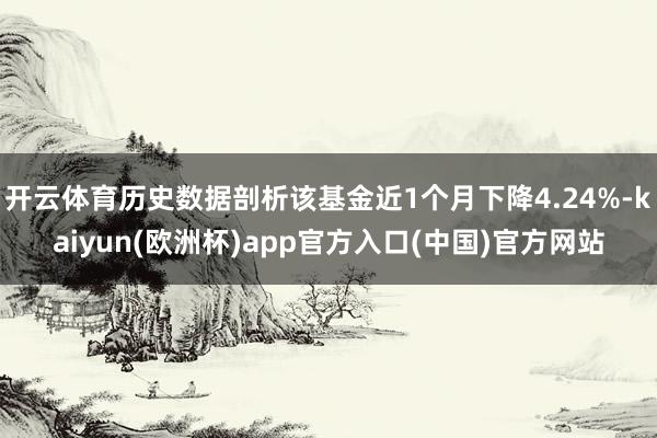 开云体育历史数据剖析该基金近1个月下降4.24%-kaiyun(欧洲杯)app官方入口(中国)官方网站