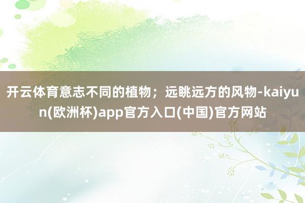 开云体育意志不同的植物；远眺远方的风物-kaiyun(欧洲杯)app官方入口(中国)官方网站