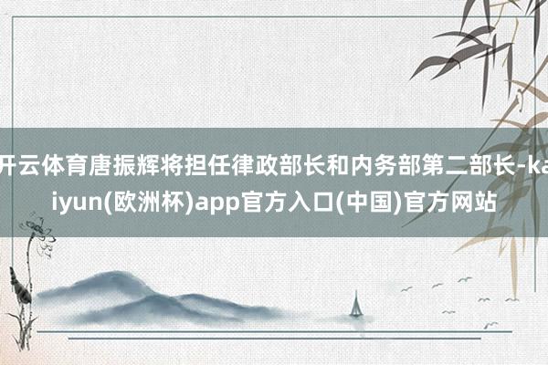 开云体育唐振辉将担任律政部长和内务部第二部长-kaiyun(欧洲杯)app官方入口(中国)官方网站