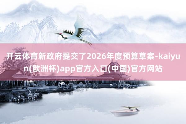 开云体育新政府提交了2026年度预算草案-kaiyun(欧洲杯)app官方入口(中国)官方网站