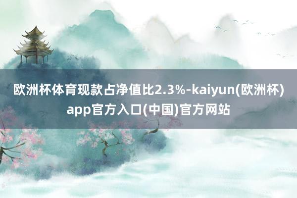 欧洲杯体育现款占净值比2.3%-kaiyun(欧洲杯)app官方入口(中国)官方网站