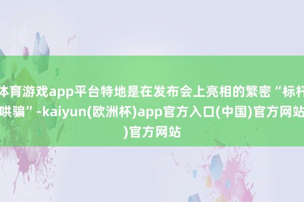 体育游戏app平台特地是在发布会上亮相的繁密“标杆哄骗”-kaiyun(欧洲杯)app官方入口(中国)官方网站